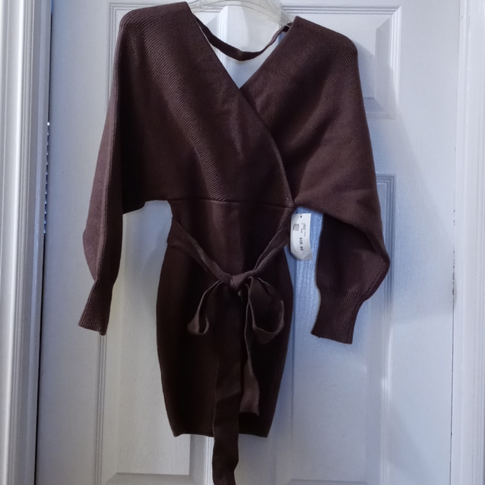 NEW sweater dress with tie belt